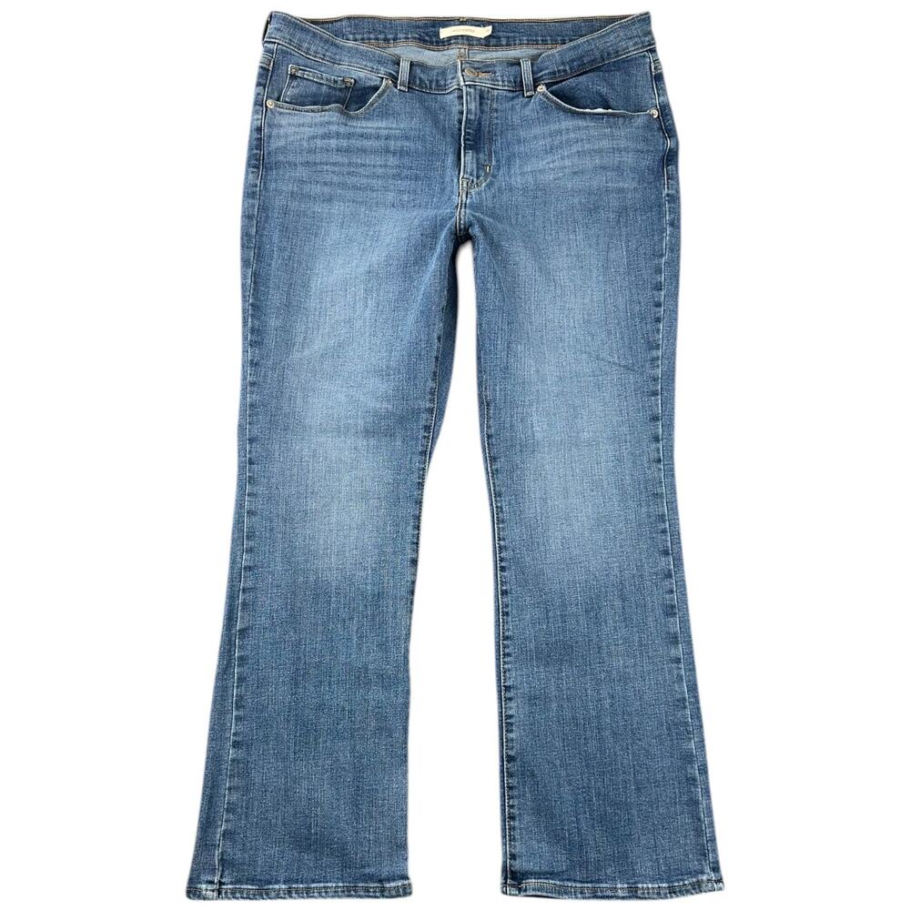 Levi’s Classic Bootcut Stretch Jeans Medium Wash Mid Rise Denim Size 16